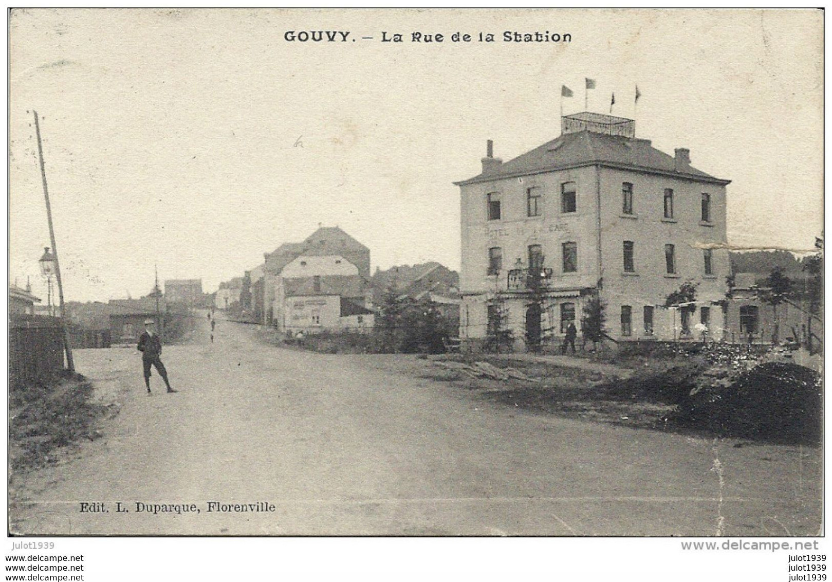 GOUVY ..-- Rue De La STATION . Vers BASTOGNE ( Chère Soeur Maria ) . Voir Verso . - Gouvy