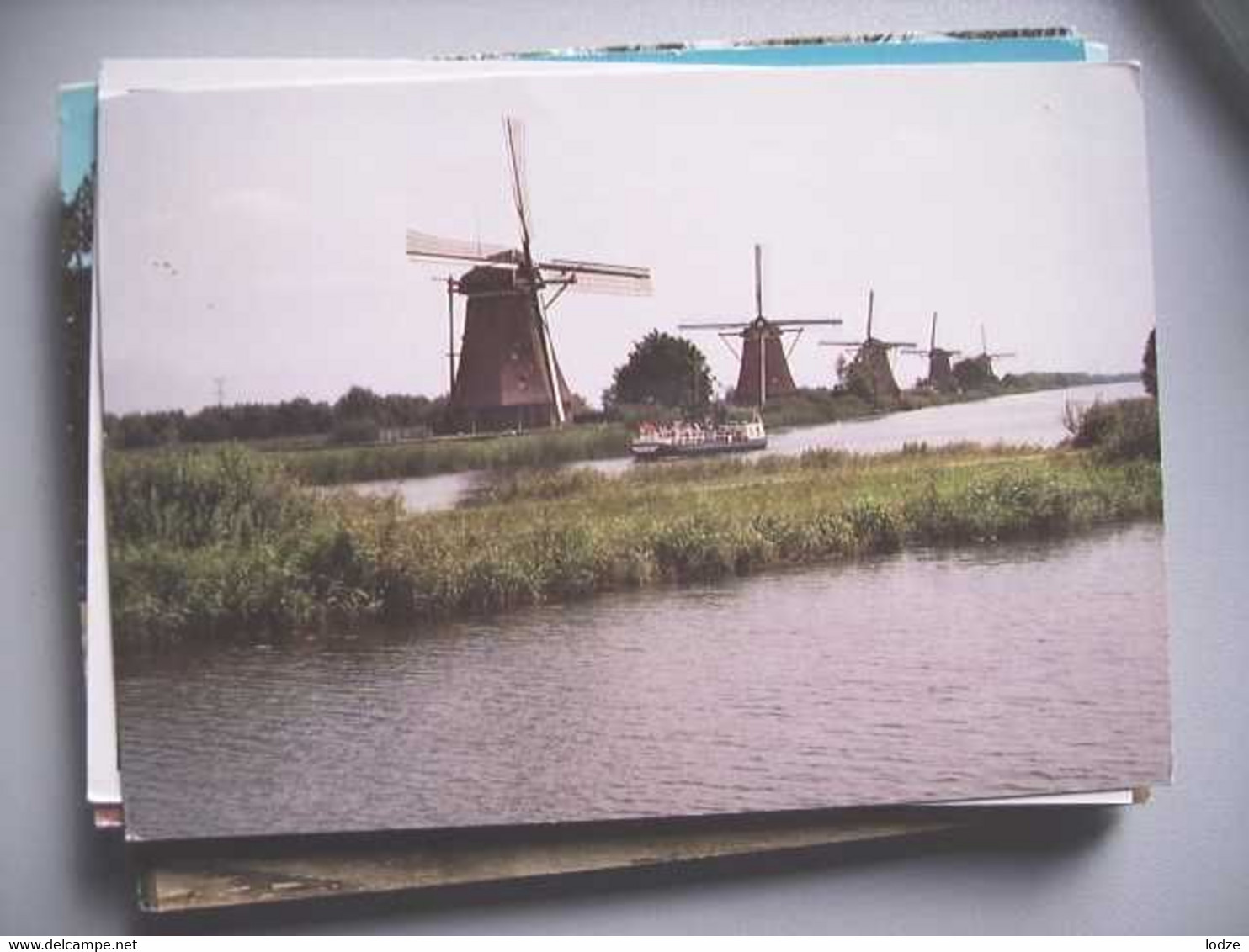 Nederland Holland Pays Bas Kinderdijk Met Molens En Rondvaartboot - Kinderdijk