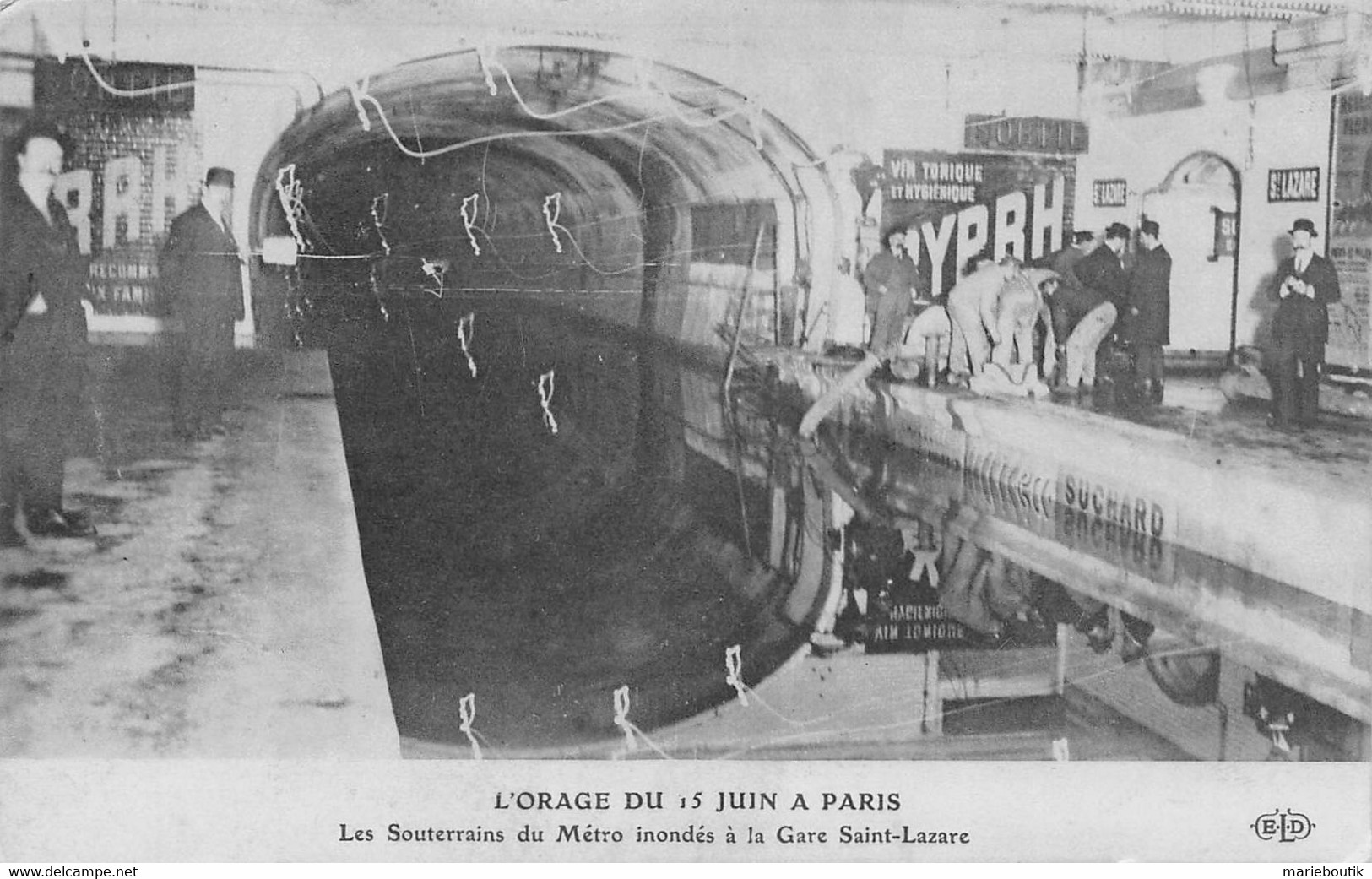 Paris - L'orage Du 15 Juin - Les Souterrains Du Métro Inondés à La Gare Saint Lazare  (3) - Arrondissement: 08