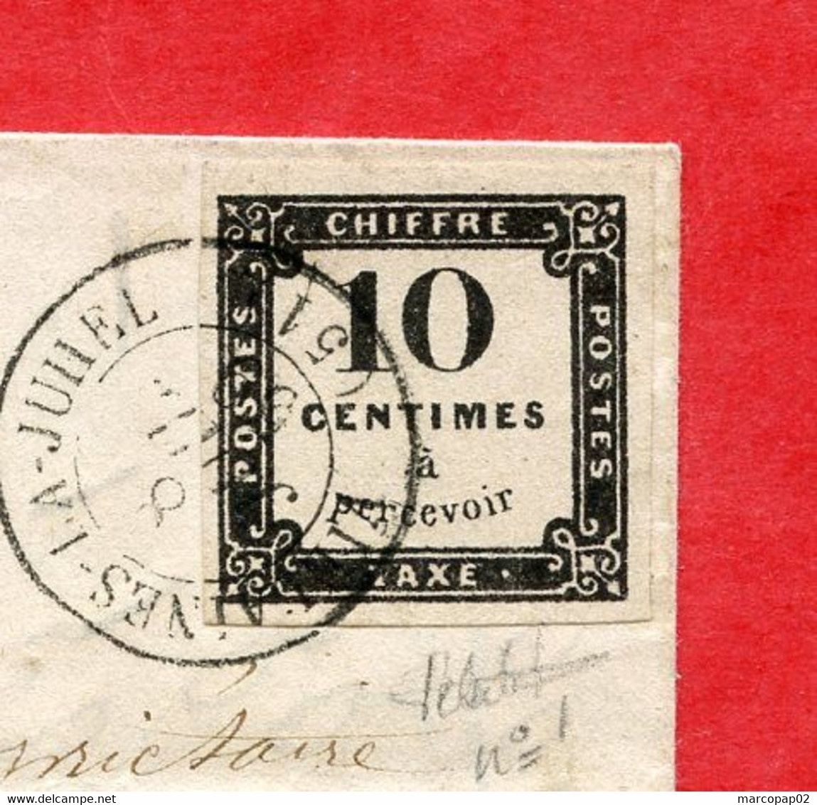 TAXE N°1-OB T15 VILLAINES LA JUHEL (51) 8/7/1859 - 1859-1959 Covers & Documents