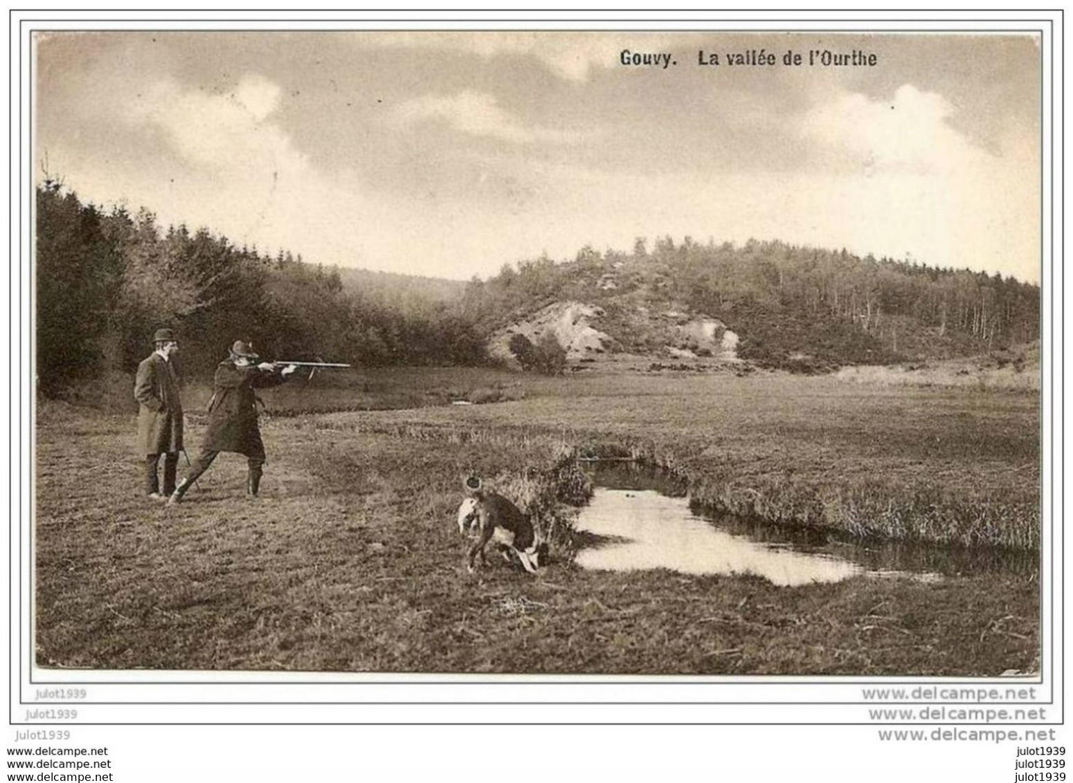 GOUVY ..--  CHASSEURS . La Vallée De L' Ourthe . 1909 Vers CORTENBERG ( Melle H. DOCK ) . Voir Verso . - Gouvy