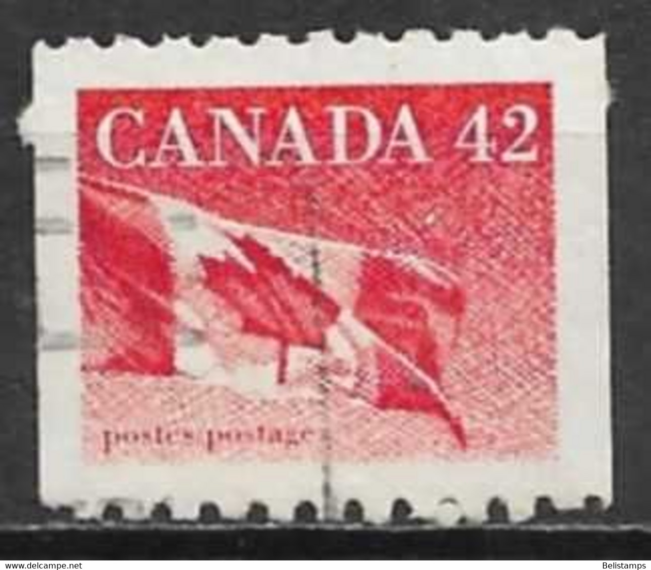 Canada 1991. Scott #1394 (U) Flag - Rollo De Sellos