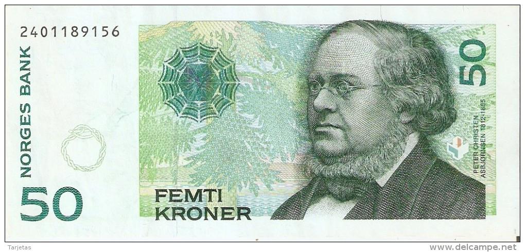 BILLETE DE NORUEGA DE 50 KRONER DEL AÑO 1996  (BANKNOTE) - Noorwegen