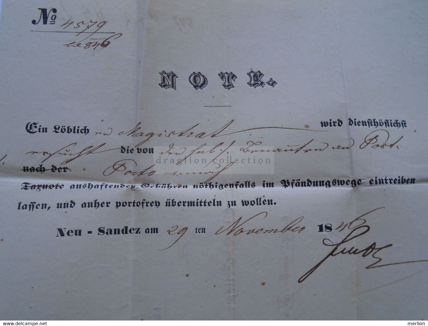 ZA376.1 Polska  Poland  Novy Sacz Neu Sandez   EX OFFO  -1843-sent To Presov (Eperjes)  Slovakia - ...-1860 Prefilatelia