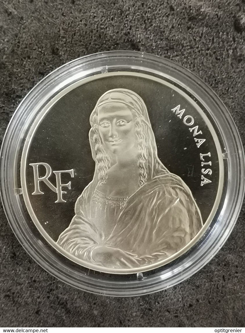 ESSAI 100 Francs 1993 LOUVRE MONA LISA ARGENT / FRANCE SILVER / Sous Capsule UNC - Prova