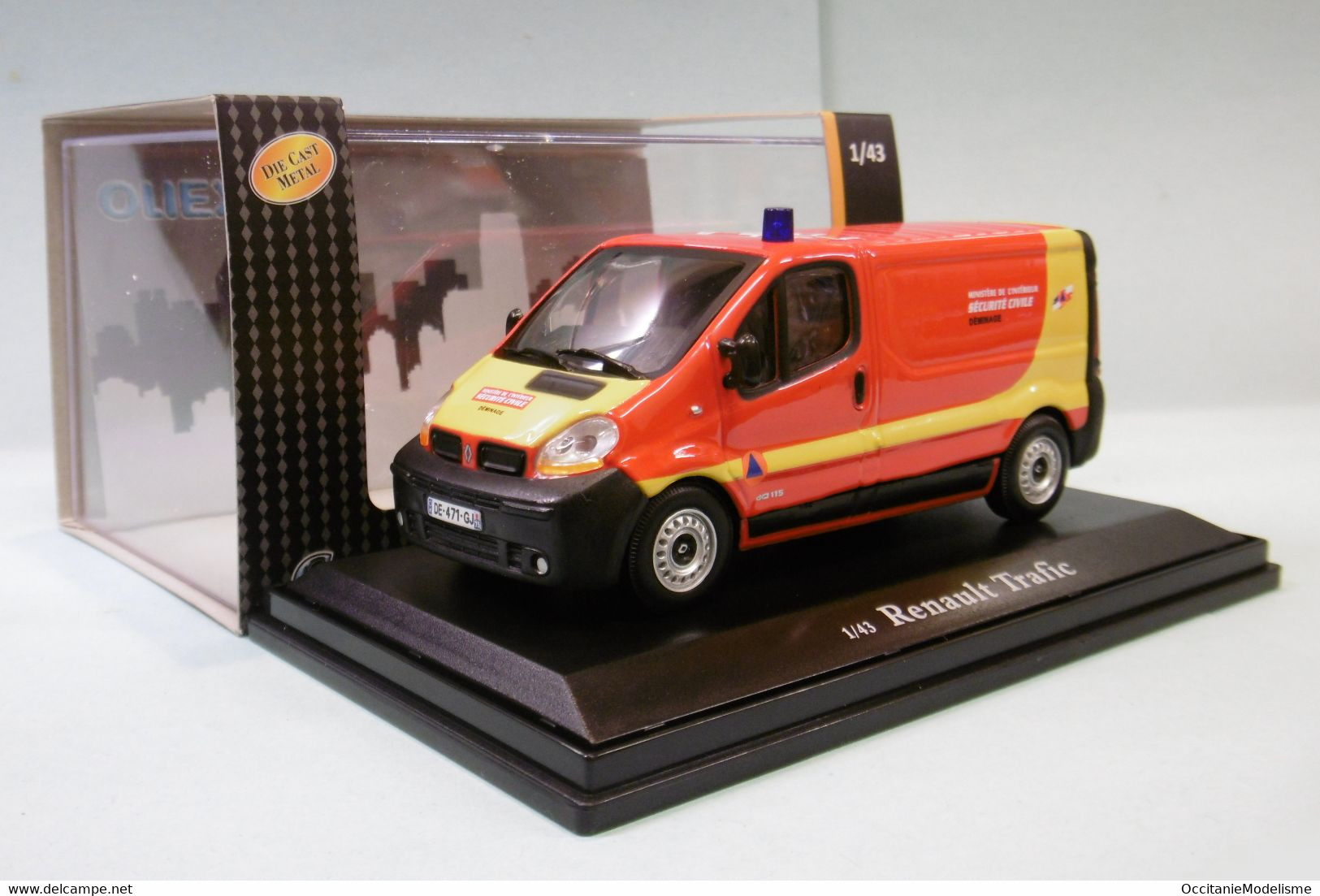 Cararama / Oliex - RENAULT TRAFIC POMPIERS Sécurité Civile Déminage Neuf NBO 1/43 - Cararama (Oliex)