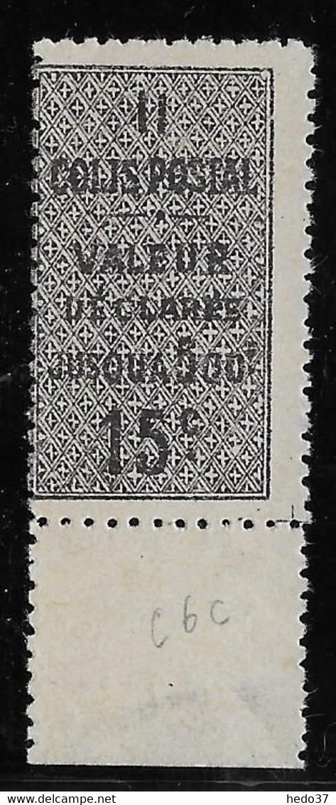 Algérie Colis Postaux N°14e Type I (réf. Dallay) - Variété Sans Surcharge - Neuf ** Sans Charnière - TB - Paketmarken