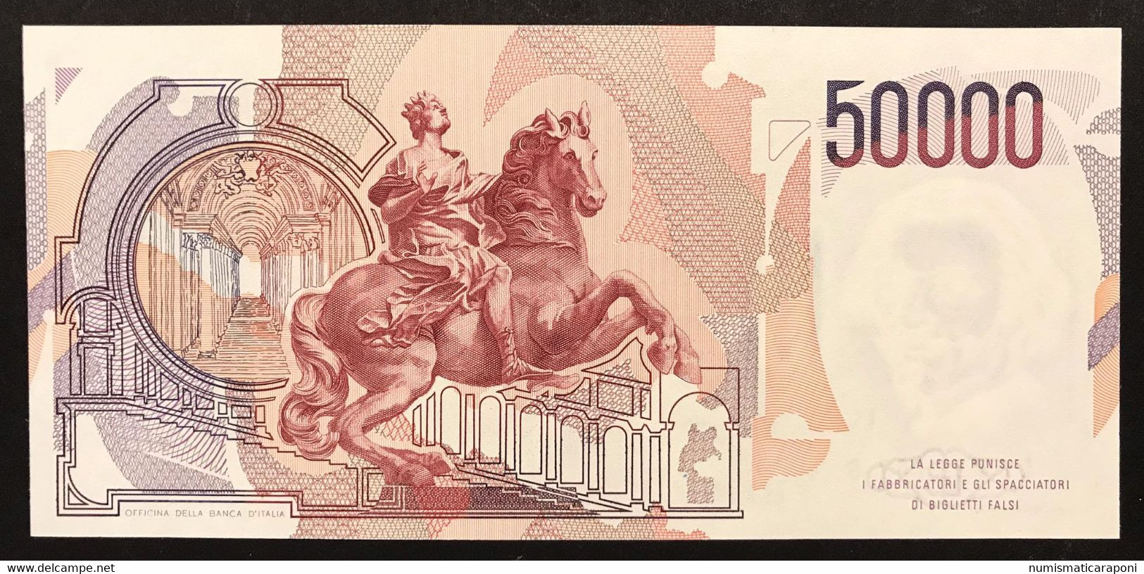 50000 Lire Gian Lorenzo Bernini I° Tipo Serie C 1986 Fds LOTTO 2537 - 50000 Liras