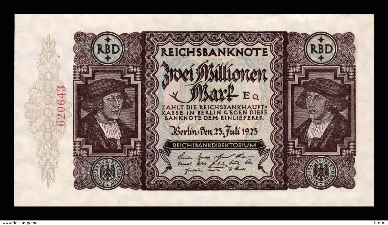 Alemania Germany 2000000 Mark 1923 Pick 89a SC UNC - 2 Mio. Mark