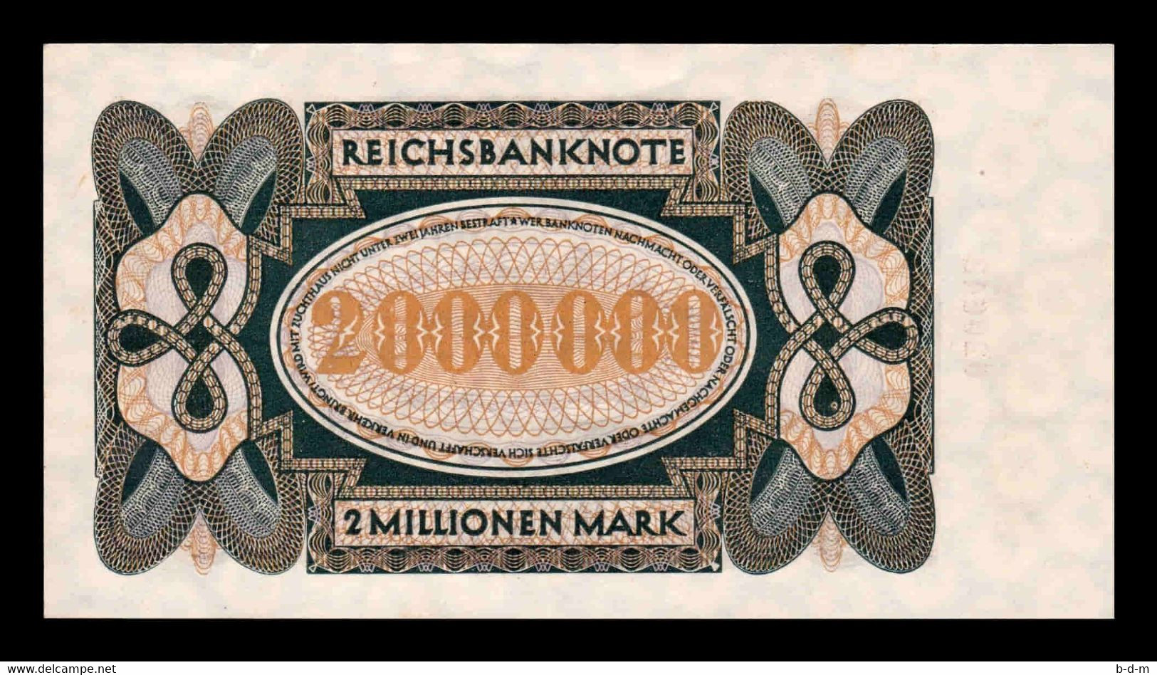 Alemania Germany 2000000 Mark 1923 Pick 89a SC UNC - 2 Millionen Mark