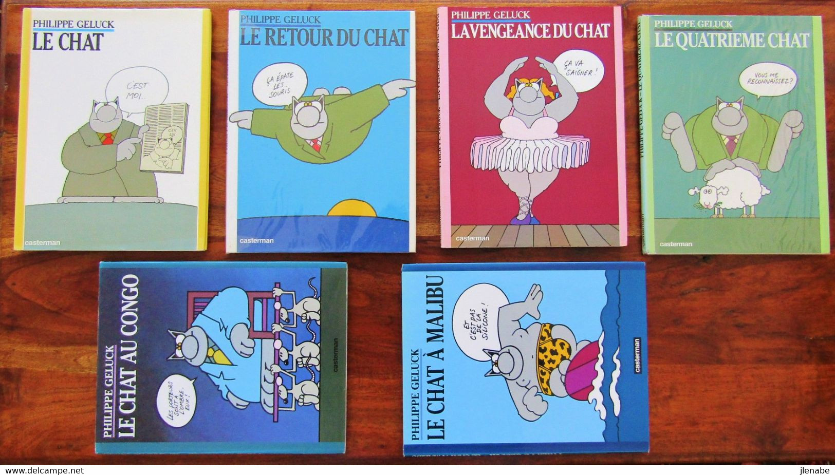 LE CHAT De GELUCK Lot Des Tomes 1 à 5 Et 7 En Editions Originales - Bücherpakete
