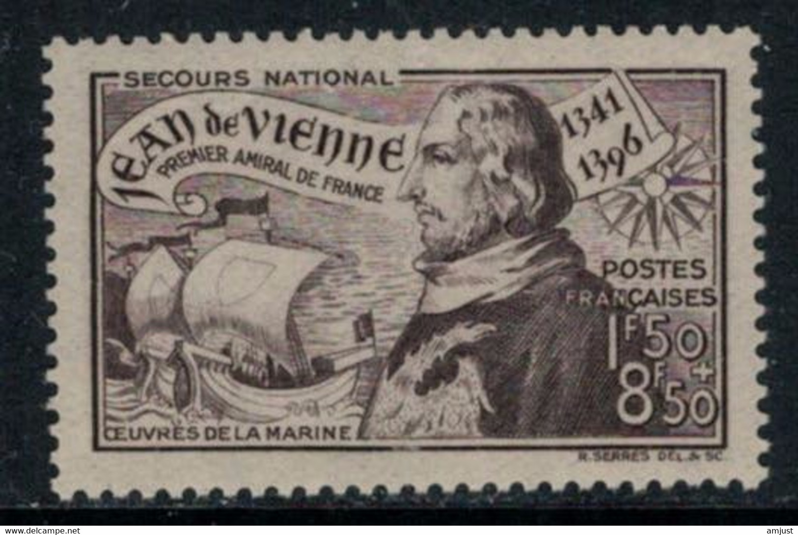 France // 1942 // Jean De Vienne, Neuf** MNH N0. 544 Y&T (sans Charnière) - Neufs
