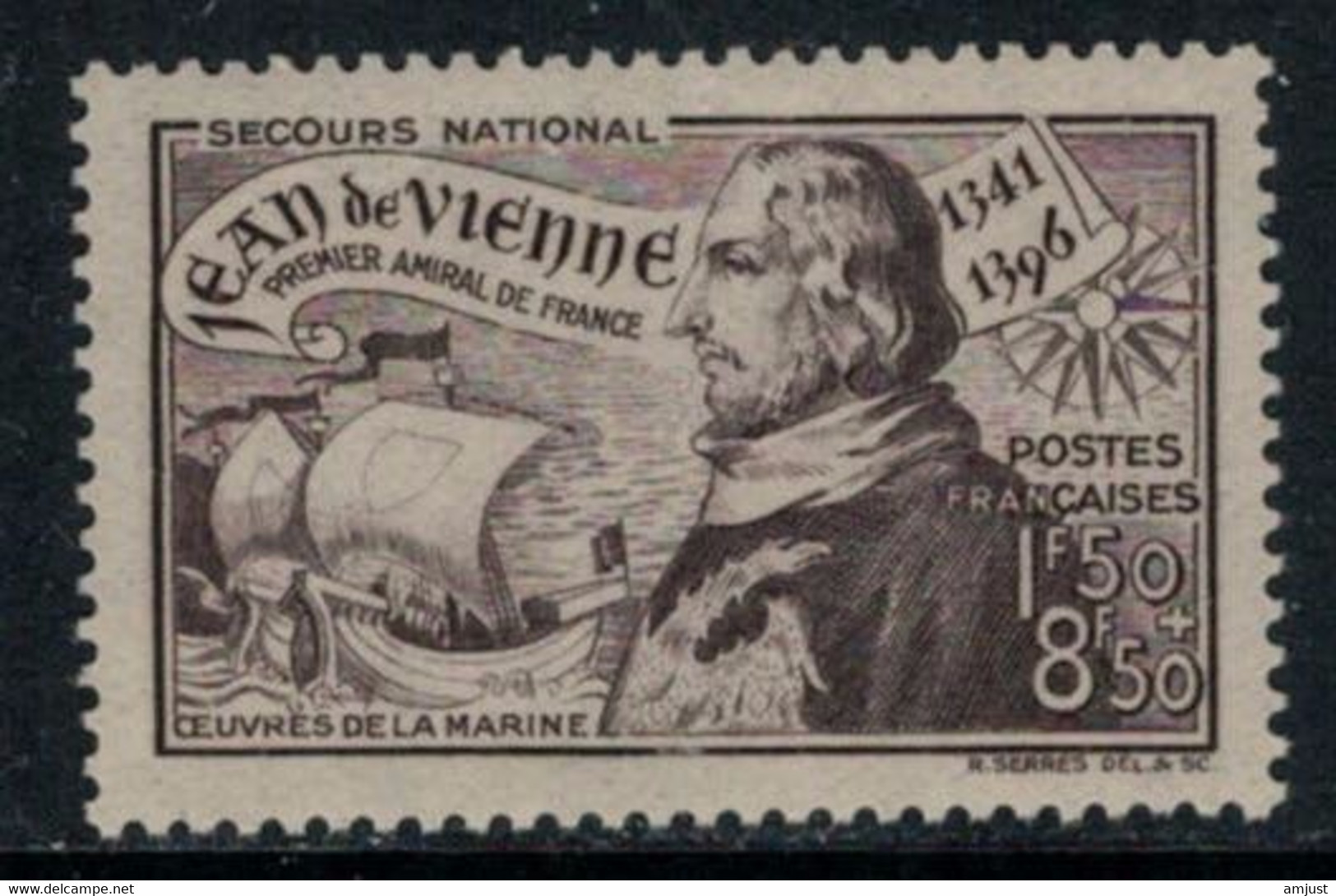 France // 1942 // Jean De Vienne, Neuf** MNH N0. 544 Y&T (sans Charnière) - Nuevos