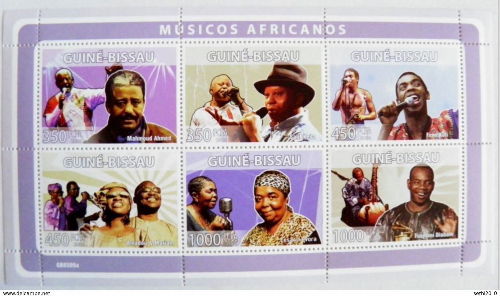 Guinee Bissau 2008 Musiciens Africains  MNH - Chanteurs