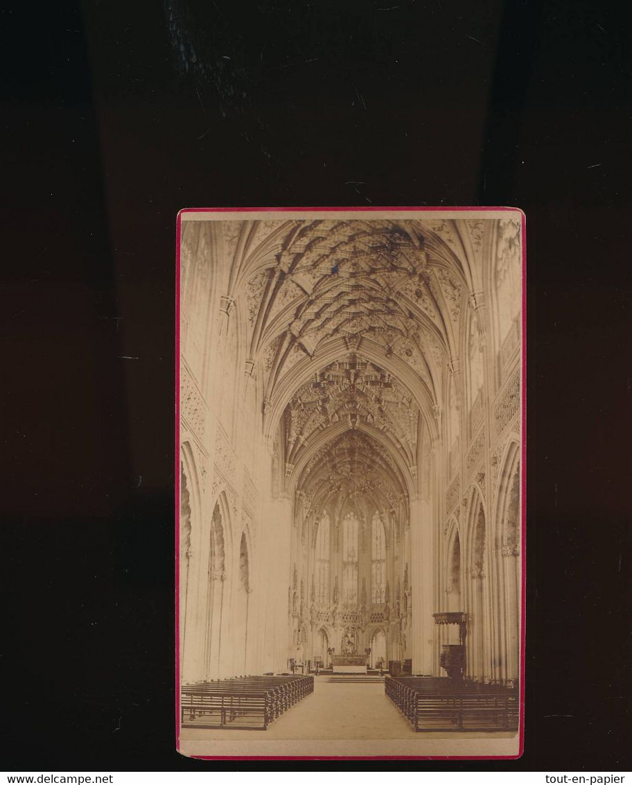 ##R Photographie Albumen Albuminée - Belgique  - Liège - Eglise Saint Jacques - Places