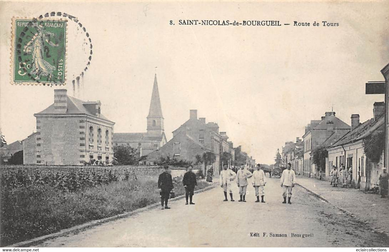 Saint-Nicolas-de-Bourgueil         37        Route De Tours.   Militaires.         (voir Scan) - Sonstige & Ohne Zuordnung