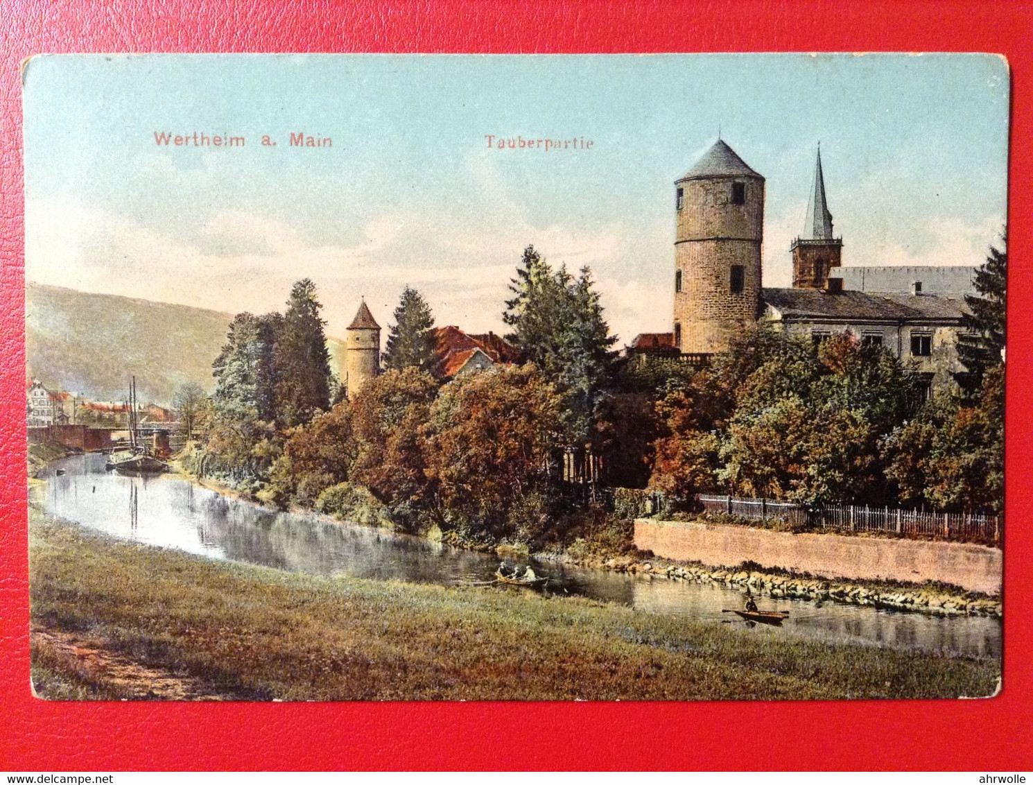 AK Wertheim Tauberpartie Ca. 1911 Boote Fluß - Wertheim