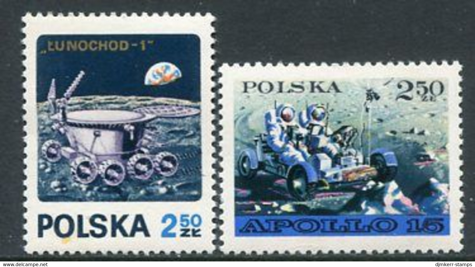 POLAND 1971 Lunar Vehicles  MNH / ** . Michel 2122-23 - Ungebraucht