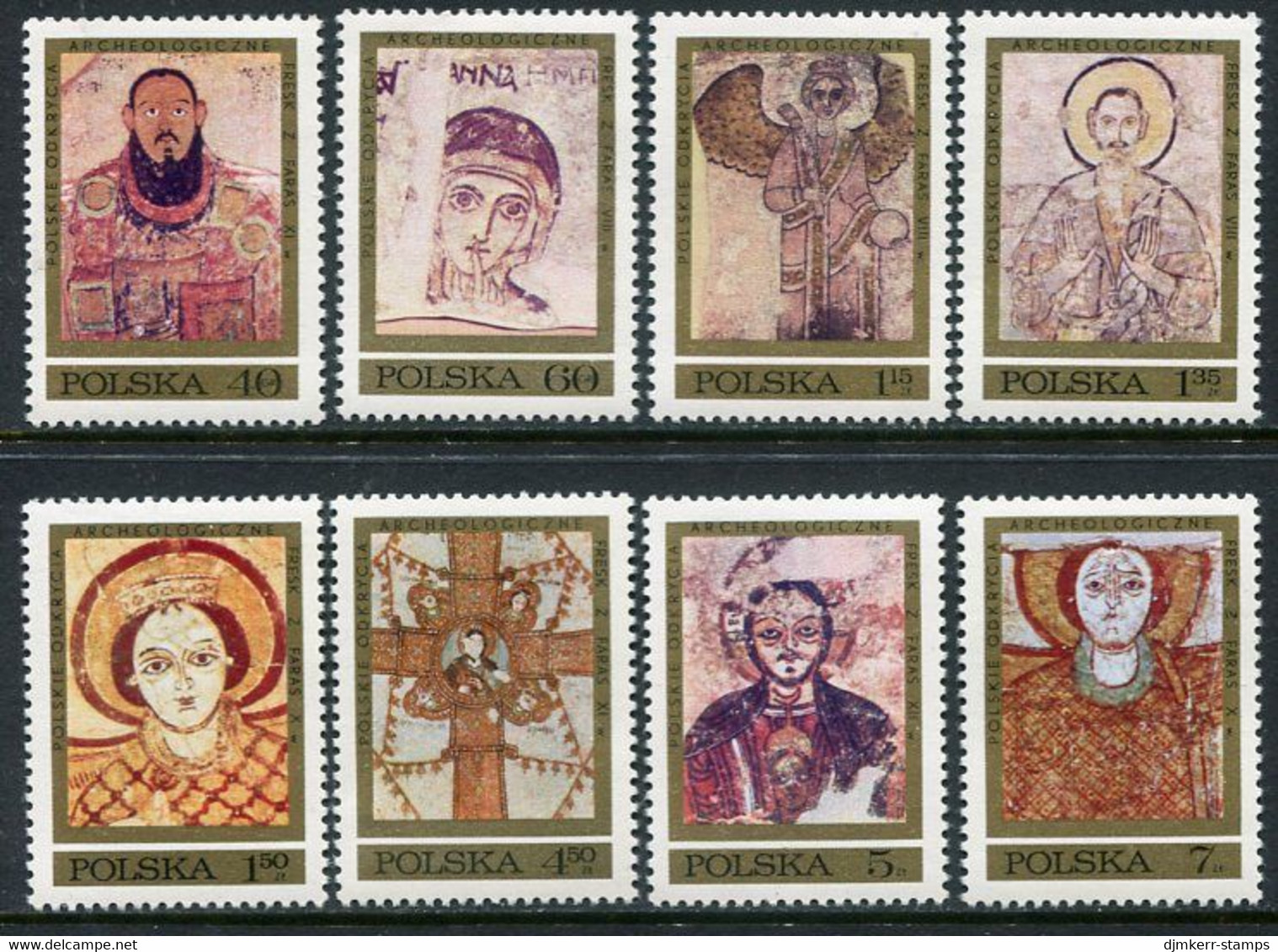 POLAND 1971 Frescoes  MNH / **.  Michel 2070-77 - Nuovi