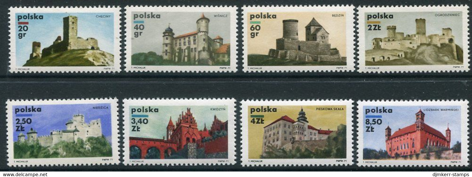 POLAND 1971 Castles  MNH / **.  Michel 2058-65 - Nuevos