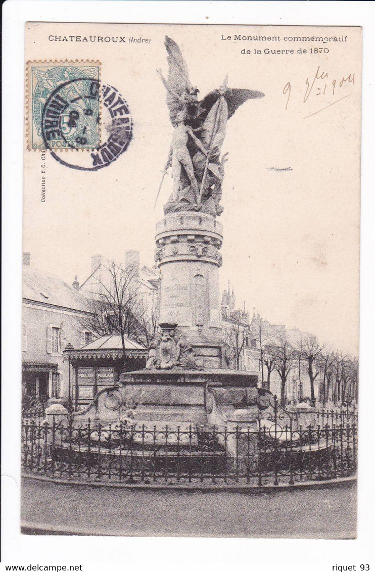 CHATEAUROUX - Le Monument Commémoratif De La Guerre De 1870 - Chateauroux