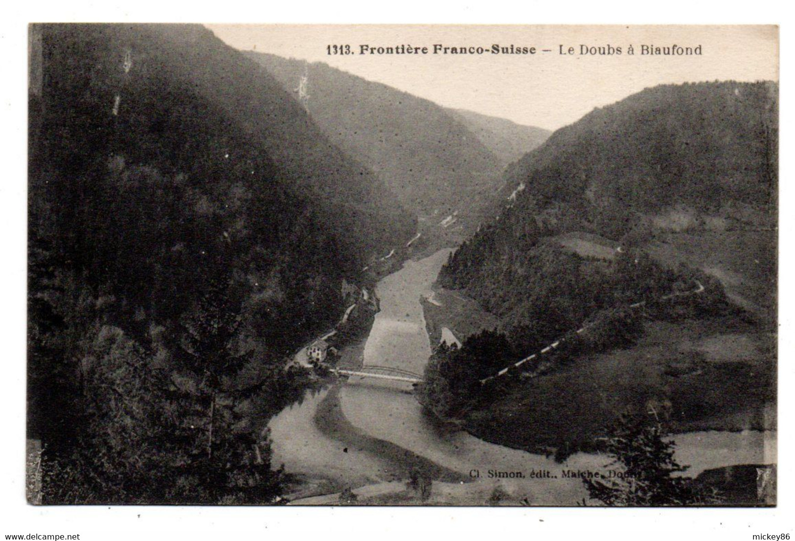 FOURNET-BLANCHEROCHE -- Frontière Franco-Suisse--Le Doubs à Biaufond  ........à Saisir - Other & Unclassified