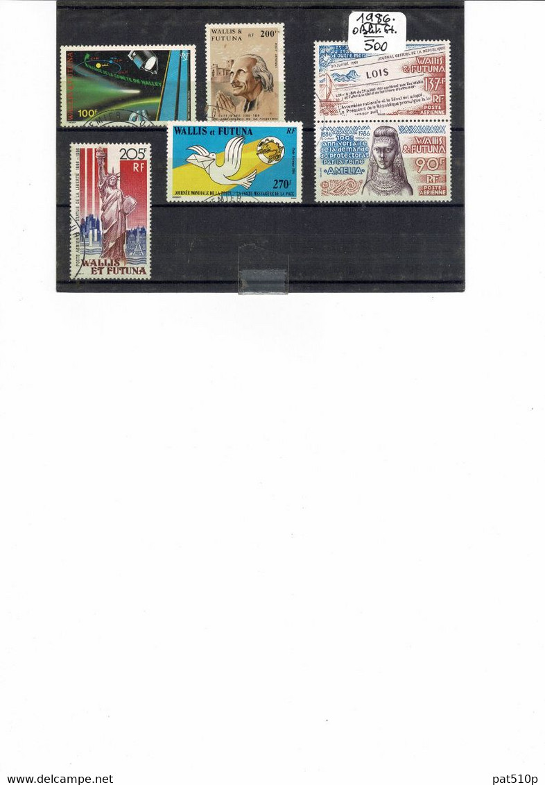 WALLIS FUTUNA 1986 PA N° 149 150 151 152 153 154 Poste Aérienne - Used Stamps