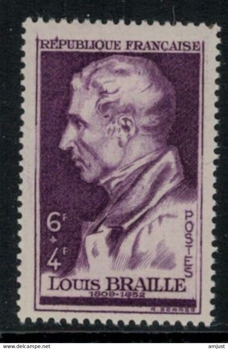 France // 1948 // Louis Braille, Neuf** MNH N0. 793 Y&T (sans Charnière) - Neufs