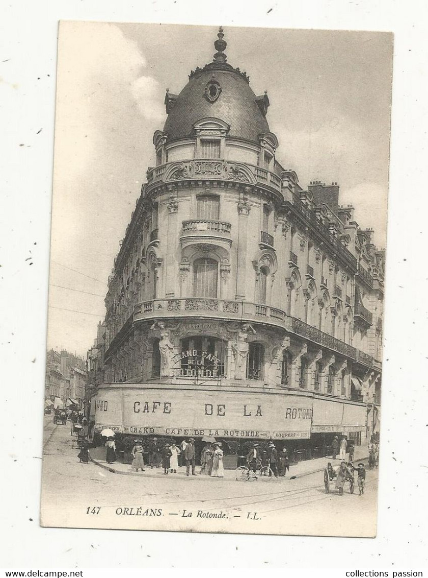 Cp , Commerce , Grand Café De La ROTONDE, 45, ORLEANS, Vierge, Loiret - Cafés