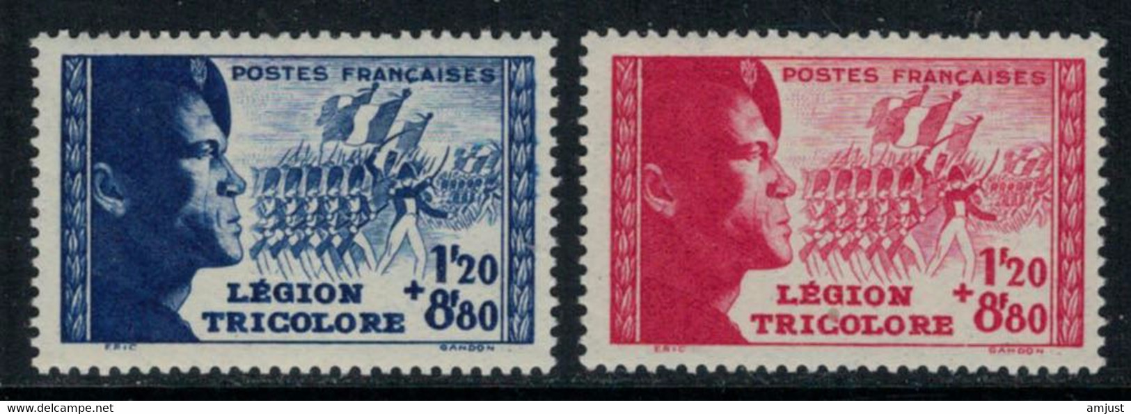 France // 1942 // Pour La Légion Tricolore, Neuf** MNH N0. 565-566 Y&T (sans Charnière) - Ongebruikt