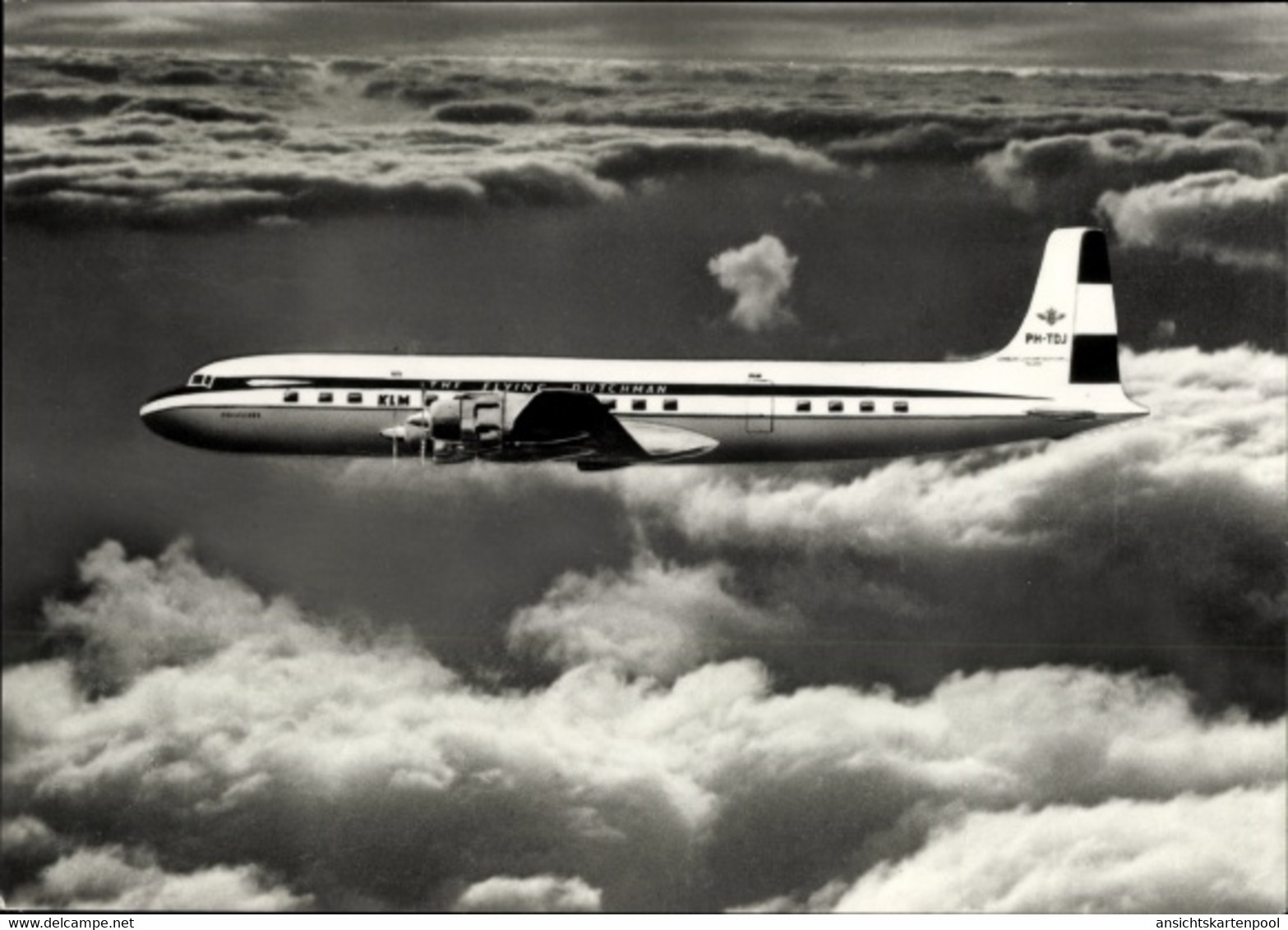 CPA Passagierflugzeug KLM, Douglas DC 7C, PH-TDJ, The Flying Dutchman - Other & Unclassified