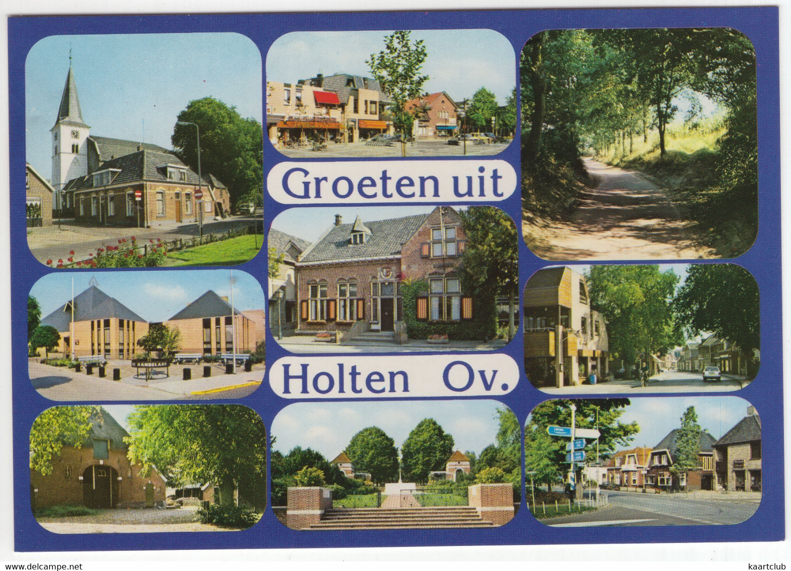 Groeten Uit  Holten (Ov.) - Kerk, Bos, Canadese Begraafplaats, Winkels Etc.- (Nederland / Holland) - Nr. HON 10 - Holten