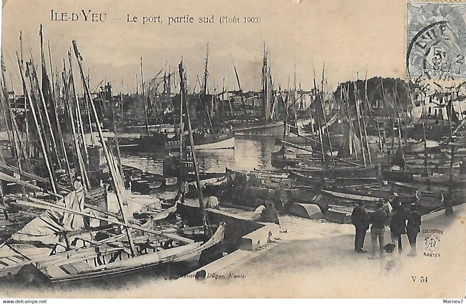 85 Vendée - CPA - ILE D'YEU - Le Port - Partie Sud -- Août 1903 - - Ile D'Yeu