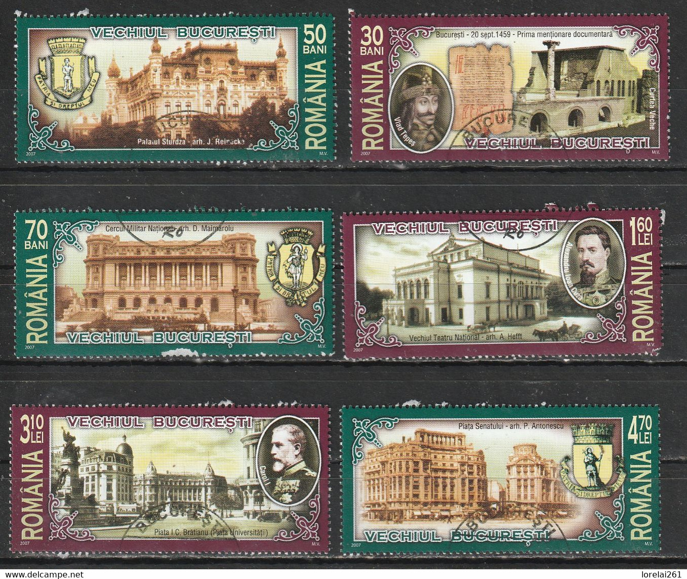 2007 - Vieux Bucarest Mi No 6192/6197 - Usati