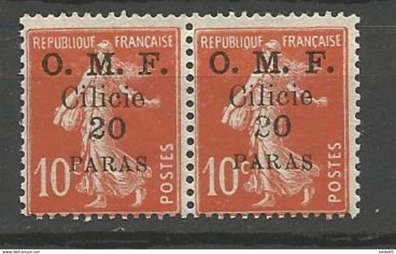CILICIE N° 91 Chiffre 2 Maigre  Tenant à Normal NEUF**  SANS CHARNIERE / MNH - Unused Stamps