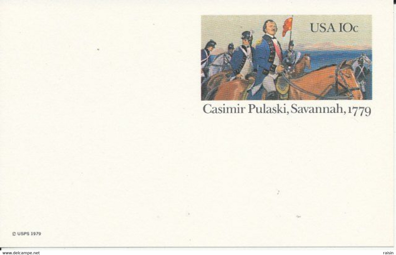 1979 Post Card Prestamped Entier Postal  Héros De L'indépendance Casimir Pulaski  10 C Unused Neuf TBE - 1961-80