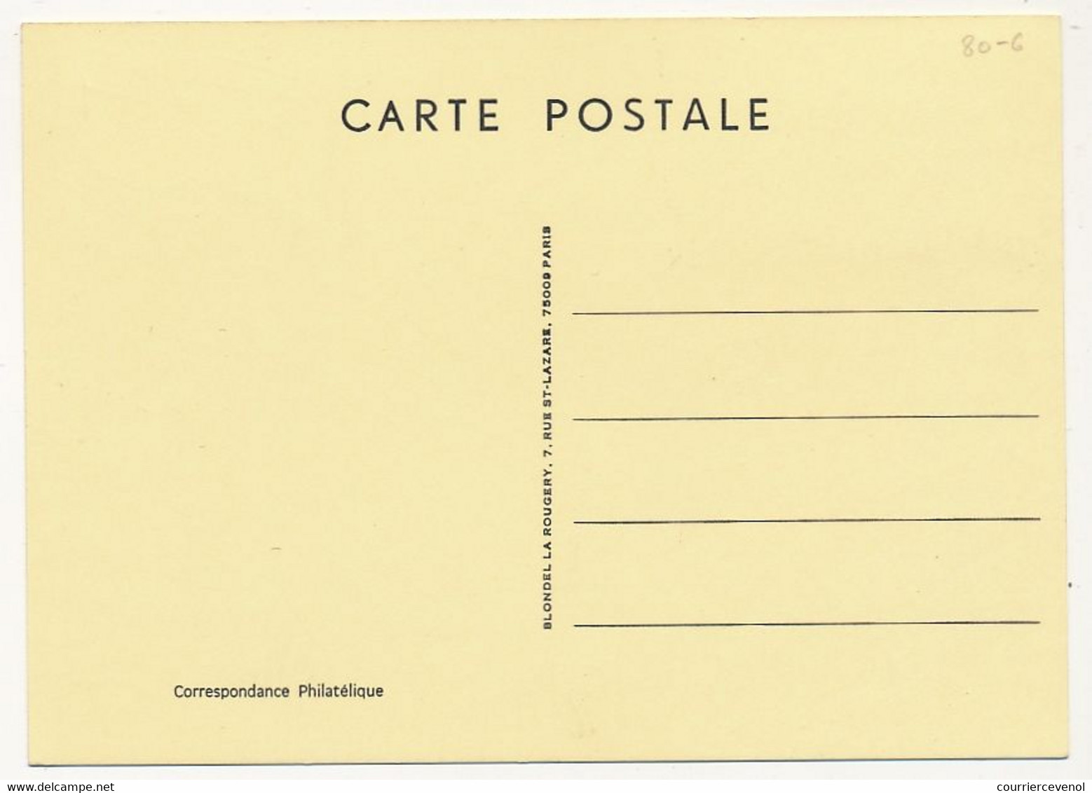 FRANCE => Carte Locale - 1,30 + 0,30 - La Lettre Amelie - Journée Du Timbre - 34 BEZIERS - 8/3/1980 Signée G.Jeanjean - Stamp's Day