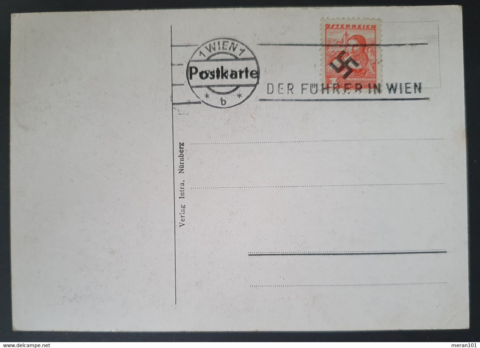 Deutsches Reich 1938, Postkarte "Der Führer Adolf Hitler In WIEN Sonderstempel - Covers & Documents