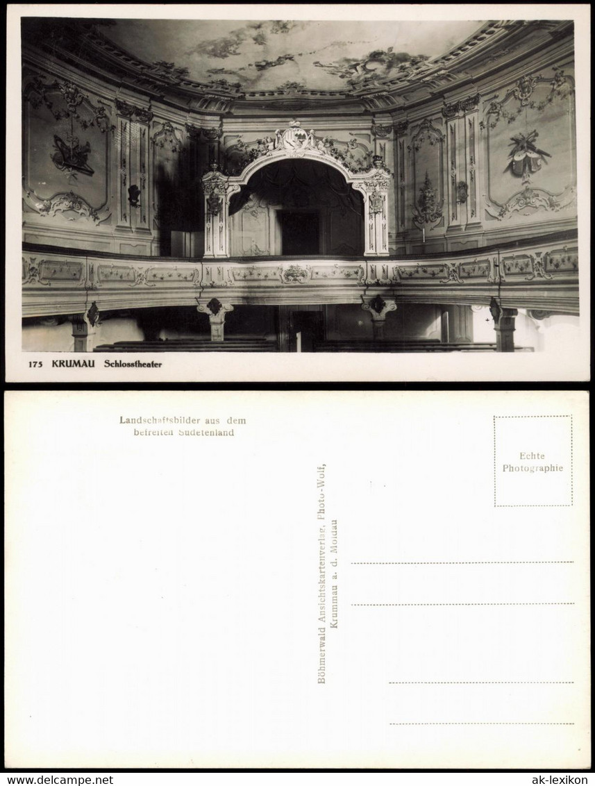 Böhmisch Krumau Český Krumlov Schloß/Zámek. Theater - Saal 1938 - Tchéquie