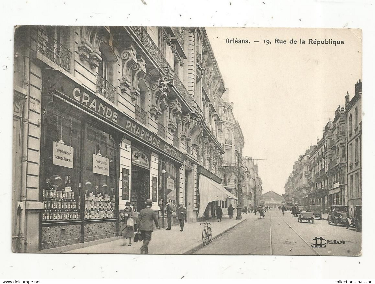 Cp , Commerce , Magasin , Grande Pharmacie Centrale, 45, ORLEANS, 19 Rue De La République - Winkels