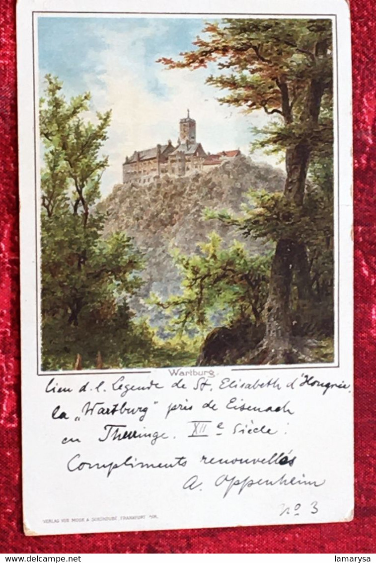 Le château De La Wartbourg-1905 (deutsch: Wartburg)-☛Postkarte Précurseur-☛liegt Auf Einem Hügel Südwestlich Von Eisenac - Waldenburg (Sachsen)