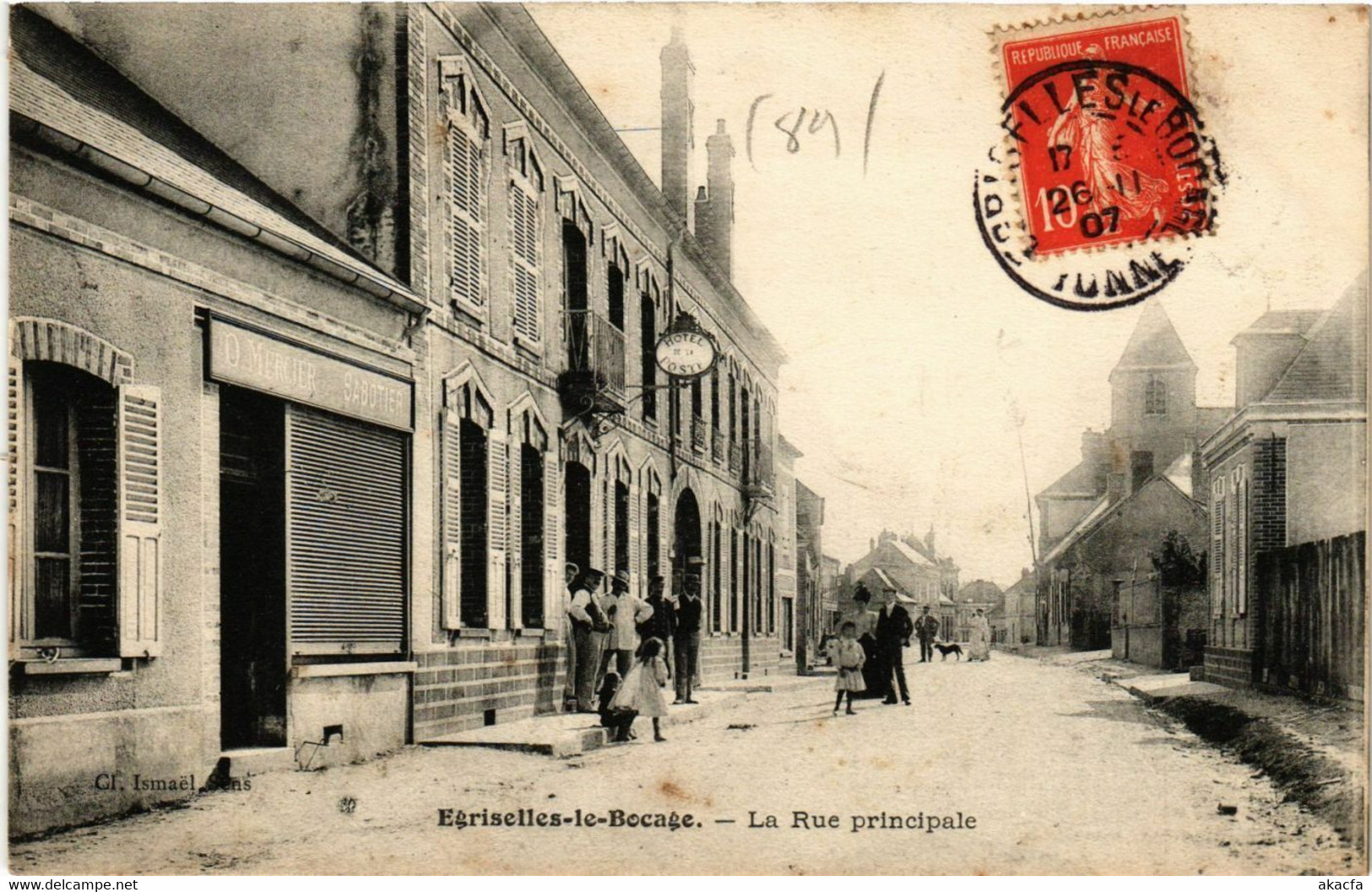 CPA AK EGRISELLES-le-BOCAGE - La Rue Principale (357732) - Egriselles Le Bocage