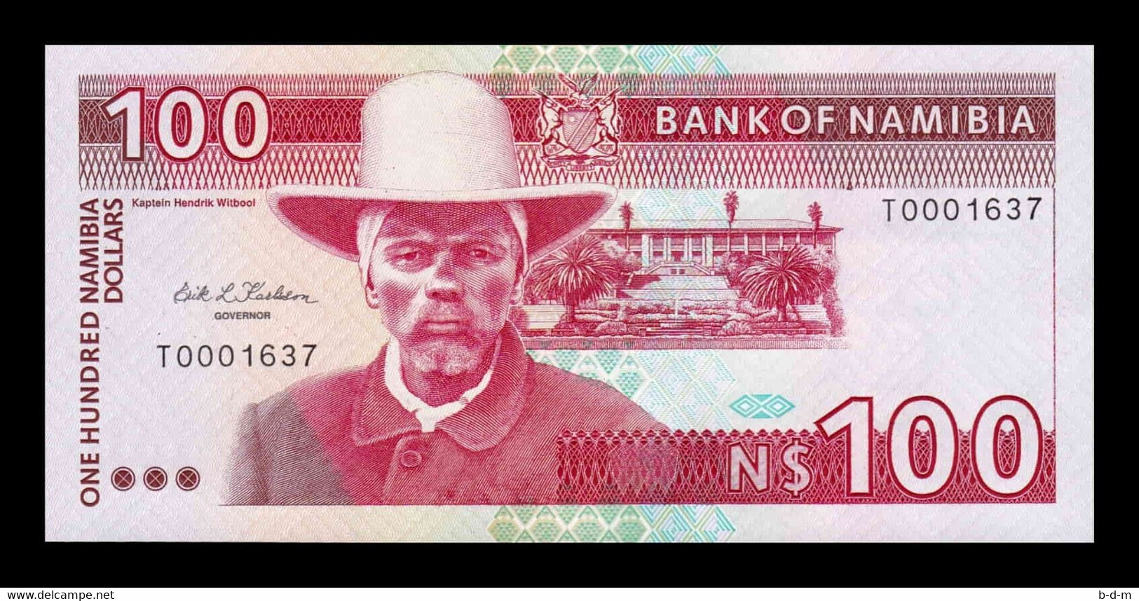 Namibia 100 Dollars 1993 Pick 3 Low Serial T. 1637 SC UNC - Namibia