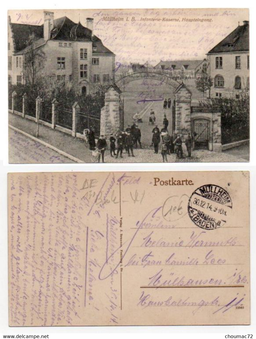 (Bade Wurtemberg) 130, Mullheim I B, Infanterie-Kaserne, Haupteingang - Müllheim