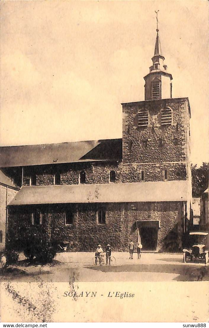 Sclayn - L'Eglise (animée Oldtimer Phototypie Pinon à Hannut 1931) - Andenne