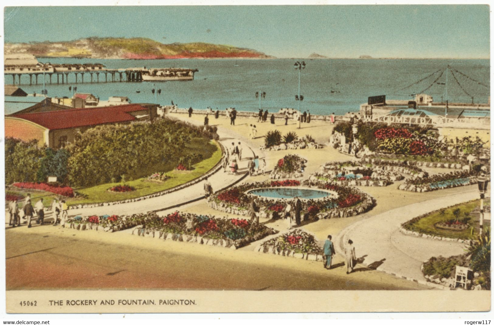 The Rockery And Fountain, Paignton, 1956 Postcard - Paignton