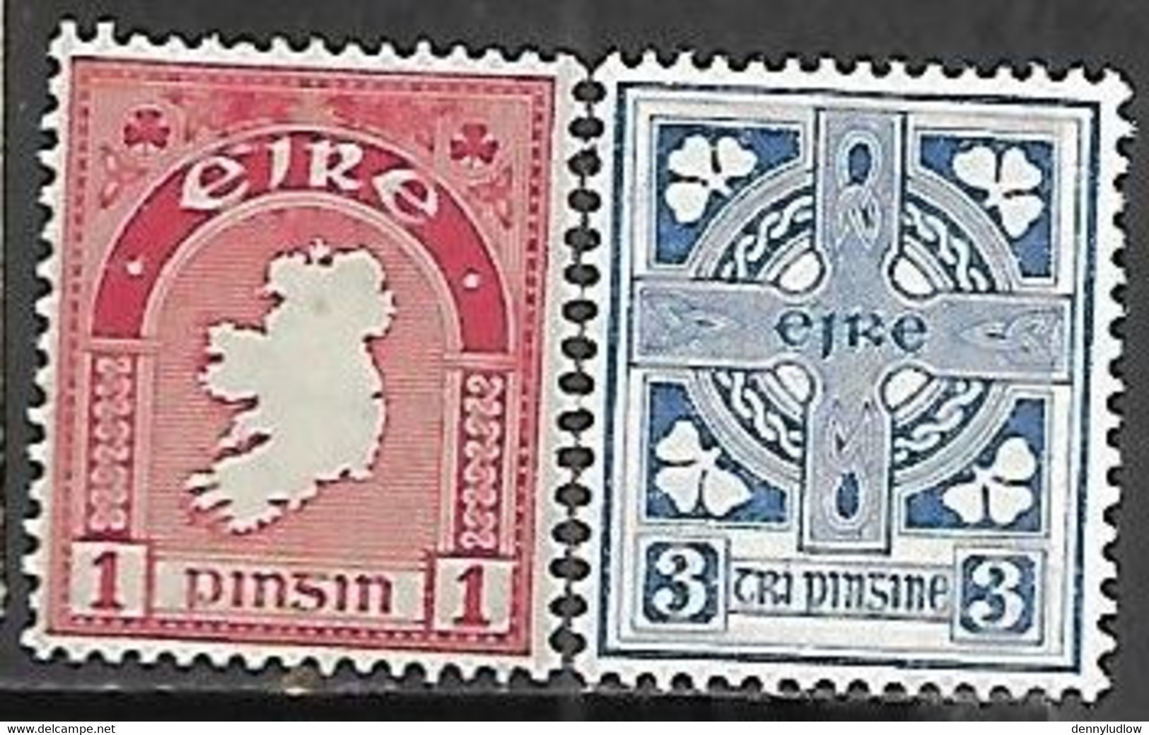Ireland  1941    Sc#107  1p & #111  3p   MNH   2016 Scott Value $5.50 - Unused Stamps