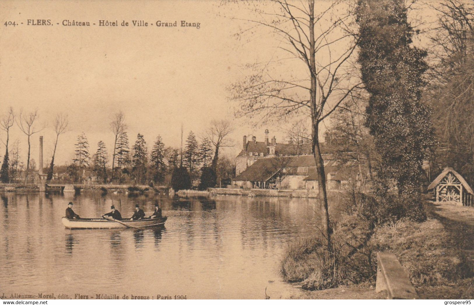 FLERS CHATEAU HOTEL DE VILLE GRAND ETANG J ALLEAUME MOREL EDITEUR 1921 RARE - Flers