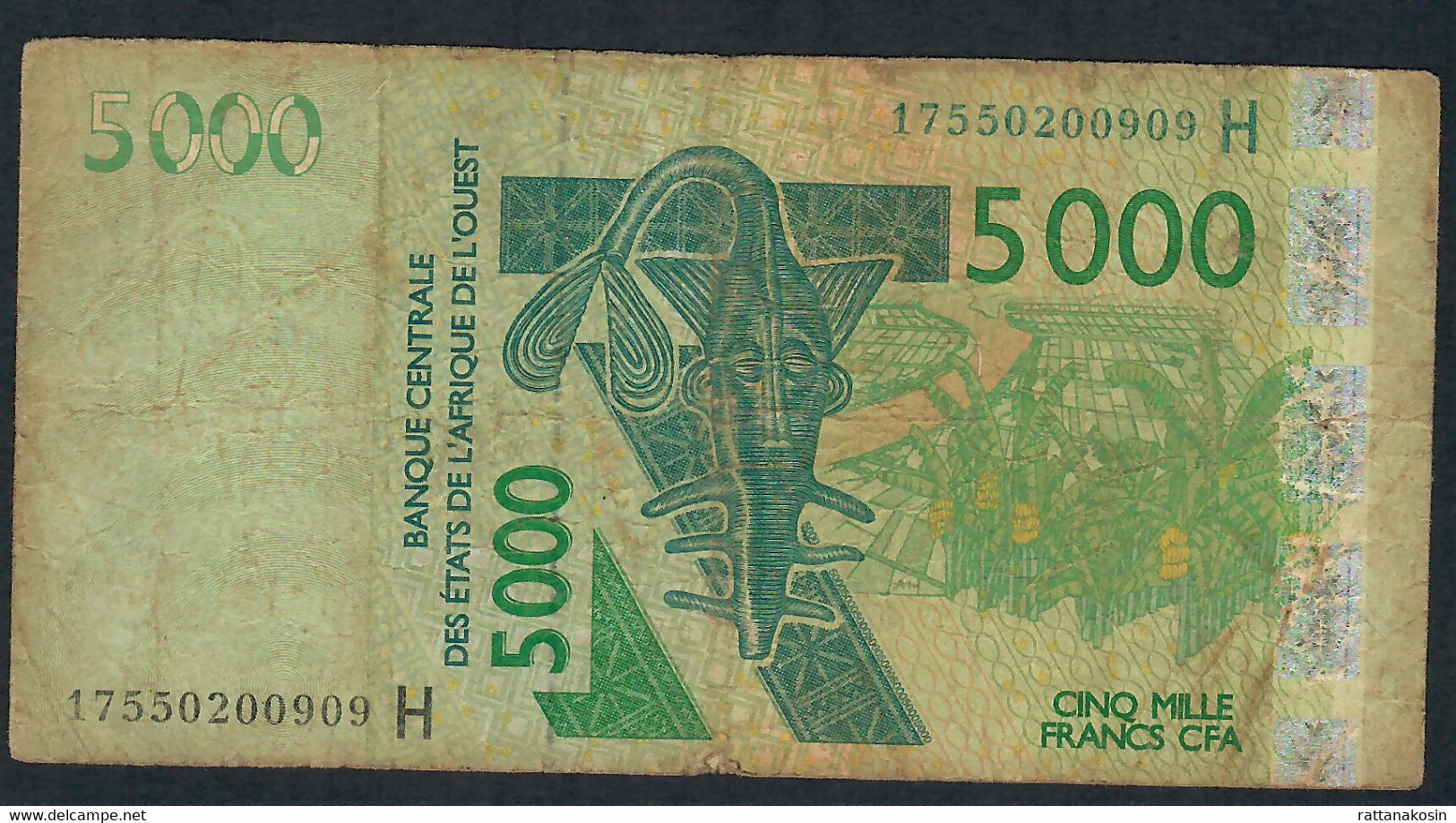 W.A.S.  NIGER P617Hq 5000 FRANCS (20)17 2017 Signature 44 FINE Only 1 P.h. - West-Afrikaanse Staten
