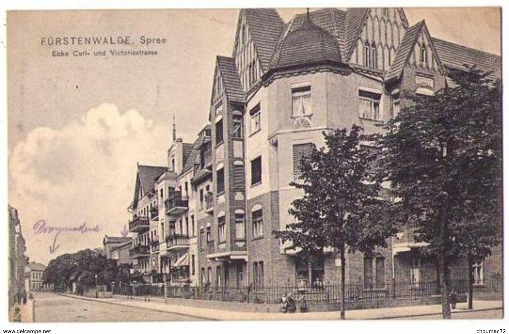 (Brandebourg) 031, Fürstenwalde A. Spree., Ecke Carl Und Victoriastrasse, Feldpost - Fuerstenwalde